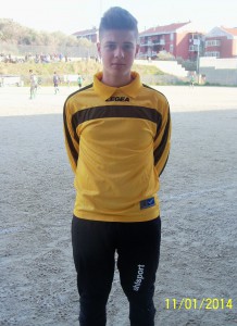 Il giovane portiere rivierasco Arrigo, classe '97 (scatto di R.S.)