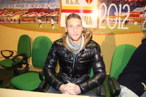 L'attaccante del Messina Salvatore Caturano nel giorno della sua presentazione al San Filippo