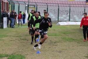 Una fase del riscaldamento pre-partita (foto Paolo Furrer)