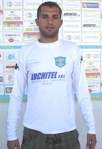 Orazio Vittorio, autore del momentaneo pari dello Sparagonà (scatto di R.S.)