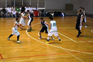 Il play Alessandro Pati (San Gabriele) in azione