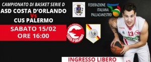Manifesto pregara tra Costa d'Orlando e Cus Palermo