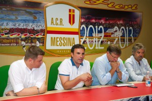 Ancora l'amministratore delegato del club peloritano in conferenza stampa con i vertici dirigenziali del club