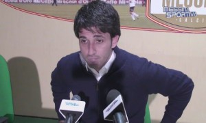 Il tecnico Gianluca Grassadonia in conferenza stampa