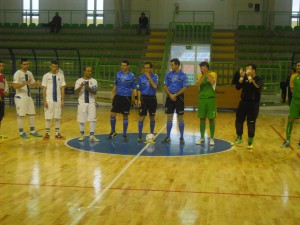 L'ingresso in campo delle squadre