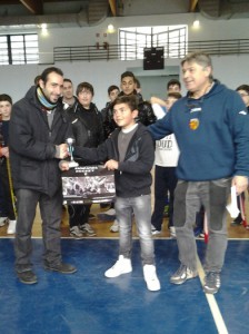 La premiazione del giovanissimo Andrea Caruso