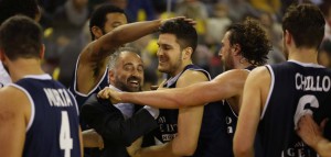 Fabio Corbani (Angelico Biella) festeggia un successo della sua squadra