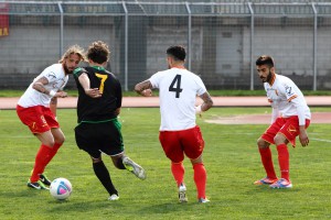 Maiorano nel corso del match di Melfi
