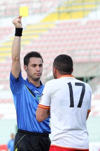 L'attaccante ammonito nella gara con il Chieti