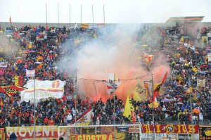 La curva sud del San Filippo in occasione di Messina-Cosenza del 2013