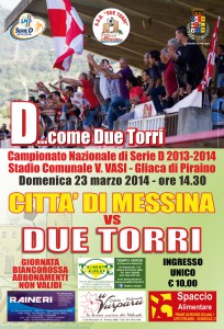 La locandina del derby del "Vasi", che coincide con la "giornata biancorossa"
