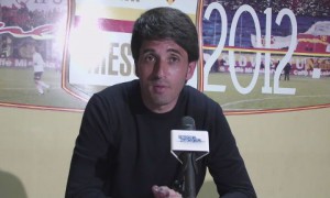 Il tecnico del Messina Gianluca Grassadonia in conferenza stampa ai nostri microfoni