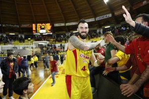 La soddisfazione di Tommaso Fantoni, mvp del match con 20 punti