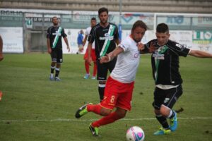 Maiorano nel corso del match di Coppa