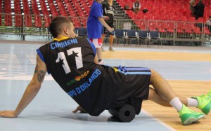 Leonardo Ciribeni in una fase di lavoro atletico