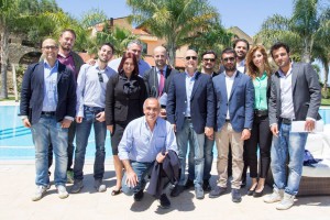 Il folto gruppo di addetti ai lavori presenti a Tripi per l'Orlandina Pride B2B