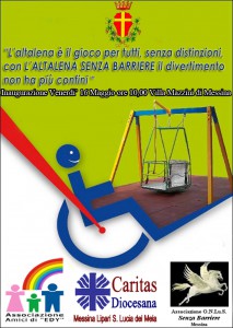 La locandina dell'iniziativa denominata "Dondoliamo senza barriere"