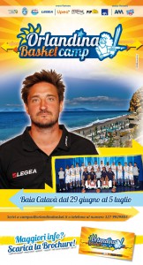 La locandina dell'Orlandina Basket Camp che verrà posticipatto rispetto all'inizio previsto per il 29 giugno