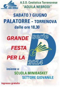 Locandina festa del 7 giugno al "PalaTorre"