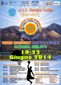 La locandina del torneo riservato alla categorua Aquilotti e svoltosi a Vulcano