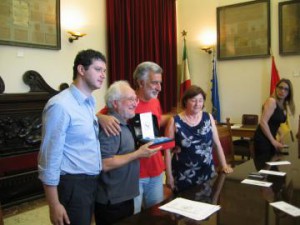 Tommaso Virga, Vittorio Virga, Renato Accorinti e Maria Trinchera Virga