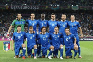 Una formazione della nazionale italiana