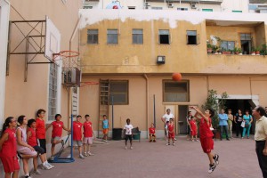 Una fase del camp minibsaket targato San Gabriele