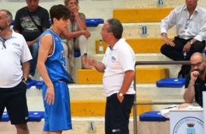 Il coach della Nazionale Italiana Pino Sacripanti a colloquio con Tommaso Laquintana