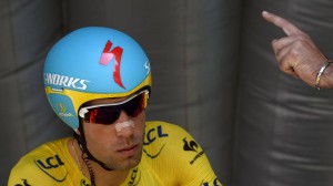 Nibali alla partenza della crono
