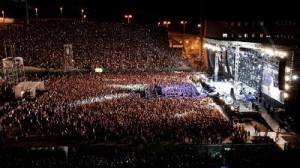 Lo stadio stracolmo in occasione dell'esibizione di Ligabue nel 2010