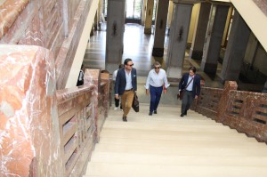 Il momento dell'arrivo dei vertici dell'ACR al Comune