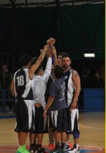 La grinta dei giocatori dell'FP Sport Messina