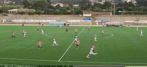 Fase di gioco tra Orlandina e Miami United