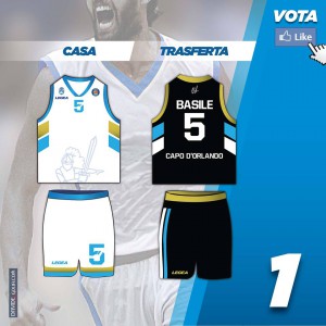 Una versione delle nuove divise da gioco dell'Upea Orlandina
