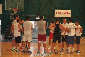 Il primo allenamento della Zannella Cefalù (foto Cefalusport)