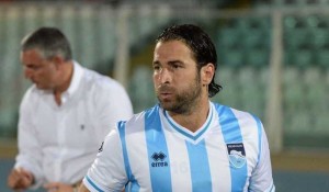 Il bomber Ferdinando Sforzini con la divisa del Pescara