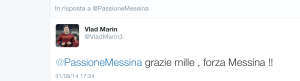 Il "tweet" di Vlad Marin