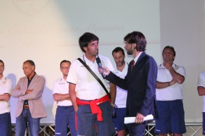 Il tecnico del Messina Gianluca Grassadonia nel corso della presentazione