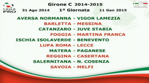 La prima giornata del girone C
