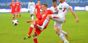 Lupoli in azione con la maglia del Varese
