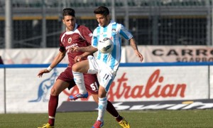 Simone Ciancio in azione con la maglia del Cittadella