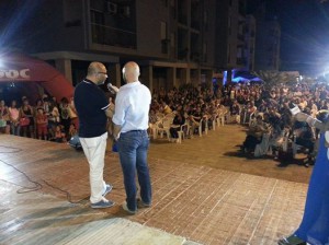 L'intervento del presidente Giacobbe davanti ad una folta cornice di pubblico