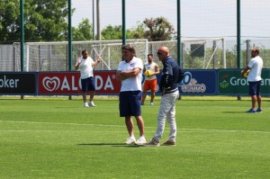 Cucciari durante un allenamento