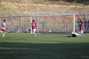 La rete del definitivo 2-2 siglata dal Real Aci sul campo del Torregrotta con Giuffrida