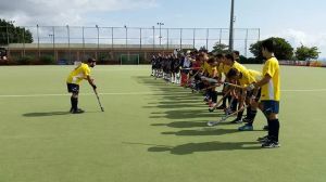 La formazione al completo della rappresentativa hockey del Cus Unime
