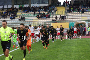 Ingresso in campo dell'ultimo Melfi-Messina 