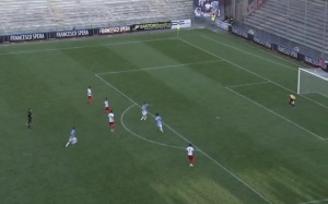 Bortoli e compagni non riescono a finalizzare un pericoloso contropiede sul punteggio di 0-0