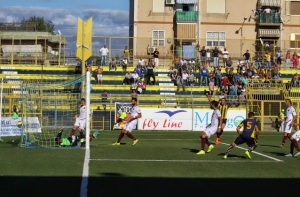 Una delle reti realizzate dalla Juve Stabia nell'ultima uscita casalinga con gli amaranto