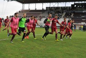 Un'esultanza dei calciatori della Reggina