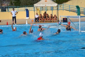 WP Messina-Sis Roma 12-7, una fase di gioco (Foto Omar Menolascina.